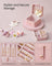 Jewellery Box - 2-Layer Travel Storage - Jelly Pink - Portable