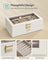 Stackable Jewellery Trays - 2-Tier Design - Clear Glass - Cloud White
