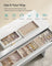 5-Tier Stackable Jewellery Box - Wood - Cloud White - Clear Glass Lid
