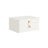 Jewellery Box - Fabric - Cloud White - 2-Layer with Mirror and Removable Tray