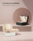 Jewellery Box - Fabric - Cloud White - 2-Layer with Mirror and Removable Tray