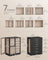 Jewellery Box - Wood - Black - 360° Rotating with 5 Drawers and Open Design