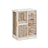 360° Rotating Jewellery Box - Wood - Cloud White - 7 Drawers with Glass Window and Open Design