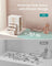 360° Rotating Jewellery Box - Wood - Cloud White - 7 Drawers with Glass Window and Open Design
