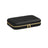 Travel Jewellery Box - Woven Embossed PU Leather - Ink Black - Large Capacity with Mirror