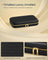 Travel Jewellery Box - Woven Embossed PU Leather - Ink Black - Large Capacity with Mirror