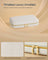Travel Jewellery Box - Woven Embossed PU Leather - Cloud White - Large Capacity with Mirror