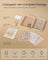 Travel Jewellery Box - Woven Embossed PU Leather - Cloud White - Large Capacity with Mirror