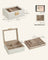 Jewellery Organiser - Wood - Cloud White - 2-Layer with Removable Tray