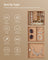 3-Tier Jewellery Box - Glass - Caramel Brown and Gold - Organiser with Drawers
