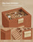 3-Tier Jewellery Box - Glass - Caramel Brown and Gold - Organiser with Drawers