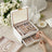 Jewellery Box - 3-Layer with 2 Drawers - Glass - Cloud White and Gold