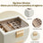 Jewellery Box - 3-Layer with 2 Drawers - Glass - Cloud White and Gold