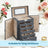 6 Tier Jewelry Box - PU and MDF - Grey - with 5 Drawers