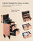 Beauty Case - Plastic - Black - Mobile with 4 Removable Universal Wheels and 3-Level Top