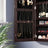 Jewelry Cabinet Armoire - Wood - Brown - Lockable Wall-Mounted with Full-Length Mirror and Cosmetic Storage Trays