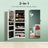 Jewelry Cabinet Armoire - Wood - White - Lockable Wall-Mounted with Full-Length Mirror