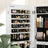 Jewelry Cabinet Armoire - Wood - White - Lockable Wall-Mounted with Full-Length Mirror