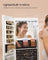 Jewellery Cabinet - Engineered Wood - Cloud White - Lockable with Full-Length Mirror and Adjustable LED Lights