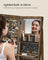 Jewellery Cabinet - Wood - Rustic Brown - Lockable with Full-Length Mirror and Adjustable LED Lights