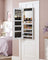 Jewellery Cabinet Organizer - Wood - White - Wall Mounted with LED Lights and Lockable Storage