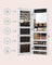 Jewellery Cabinet Organizer - Wood - White - Wall Mounted with LED Lights and Lockable Storage