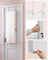 Jewellery Cabinet Organizer - Wood - White - Wall Mounted with LED Lights and Lockable Storage