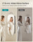 Jewellery Cabinet - Wood - White with Greige Lining - Lockable LED Mirror