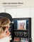 Jewellery Cabinet - Wood - White with Greige Lining - Lockable LED Mirror