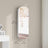 Jewellery Cabinet - Wood - White and Light Grey - Lockable Wall/Door Mounted with LED Mirror and Interior Mirror
