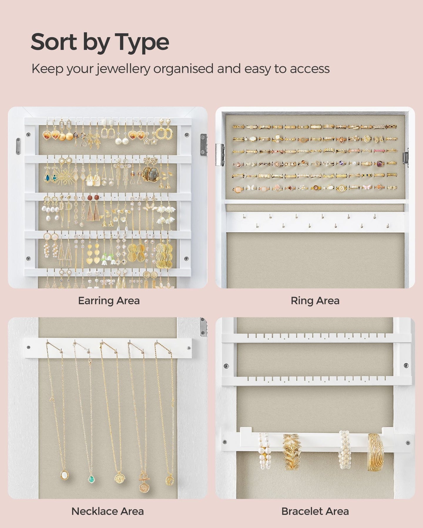 Jewelry Cabinet - Wood - Brown
