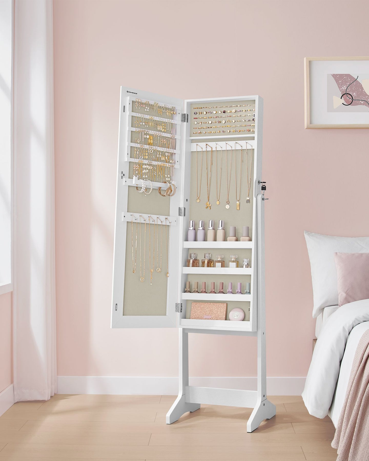 Jewelry Cabinet - Wood - Brown