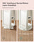Jewellery Cabinet - Wood - White with Greyish Grain - 360° Swivel and Lockable with Full-Length Mirror