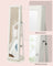 Jewellery Cabinet - Wood - White with Greyish Grain - 360° Swivel and Lockable with Full-Length Mirror