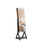 Jewelry Cabinet - Steel Frame - Rustic Brown and Black - Lockable with Mirror and Mesh Shelf