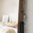 Jewelry Cabinet - Steel Frame - Rustic Brown and Black - Lockable with Mirror and Mesh Shelf