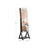 Jewelry Cabinet - Steel Frame - Rustic Brown and Black - Lockable with Mirror and Mesh Shelf