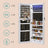 Jewelry Cabinet - White - Frameless Mirror