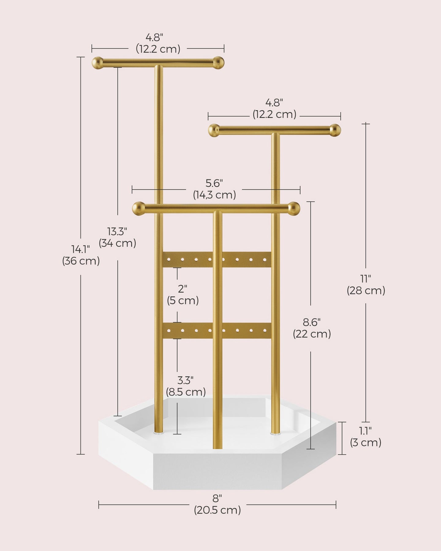 Jewellery Stand - Metal - Multi-Color