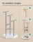 Jewellery Stand - Metal - Dove Grey - 3 Tiers with 1 Tray and 4 Independent Zones