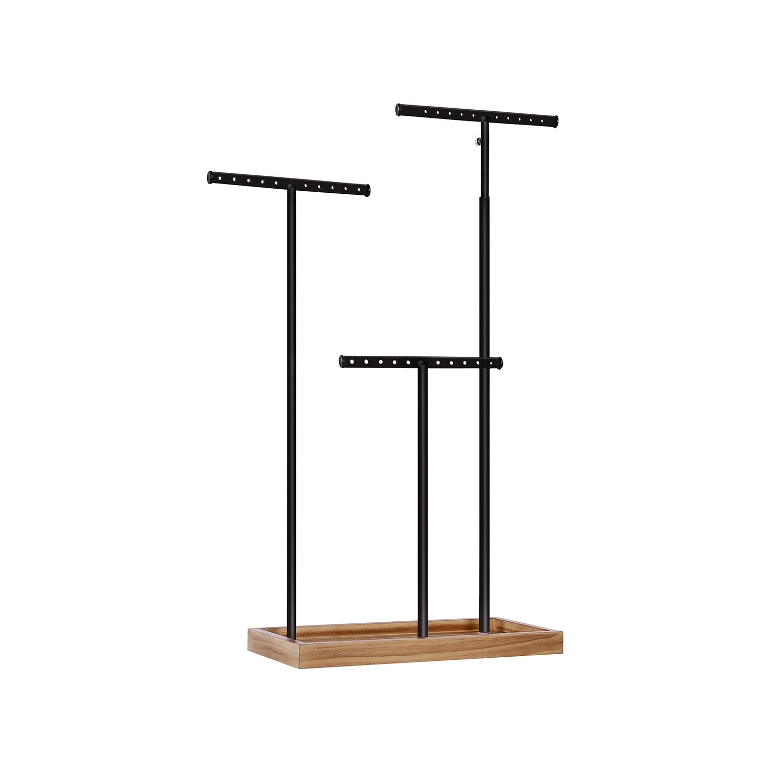 Jewellery Display Stand - Metal - Rustic Brown - Adjustable Height with T-Bars