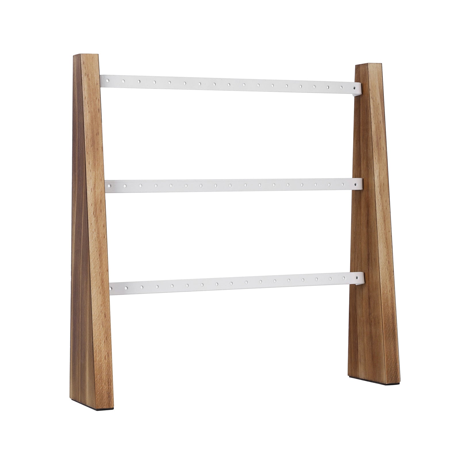 Wall-Mounted Jewellery Display Stand - Metal - Rustic Brown and White - Adjustable Angle