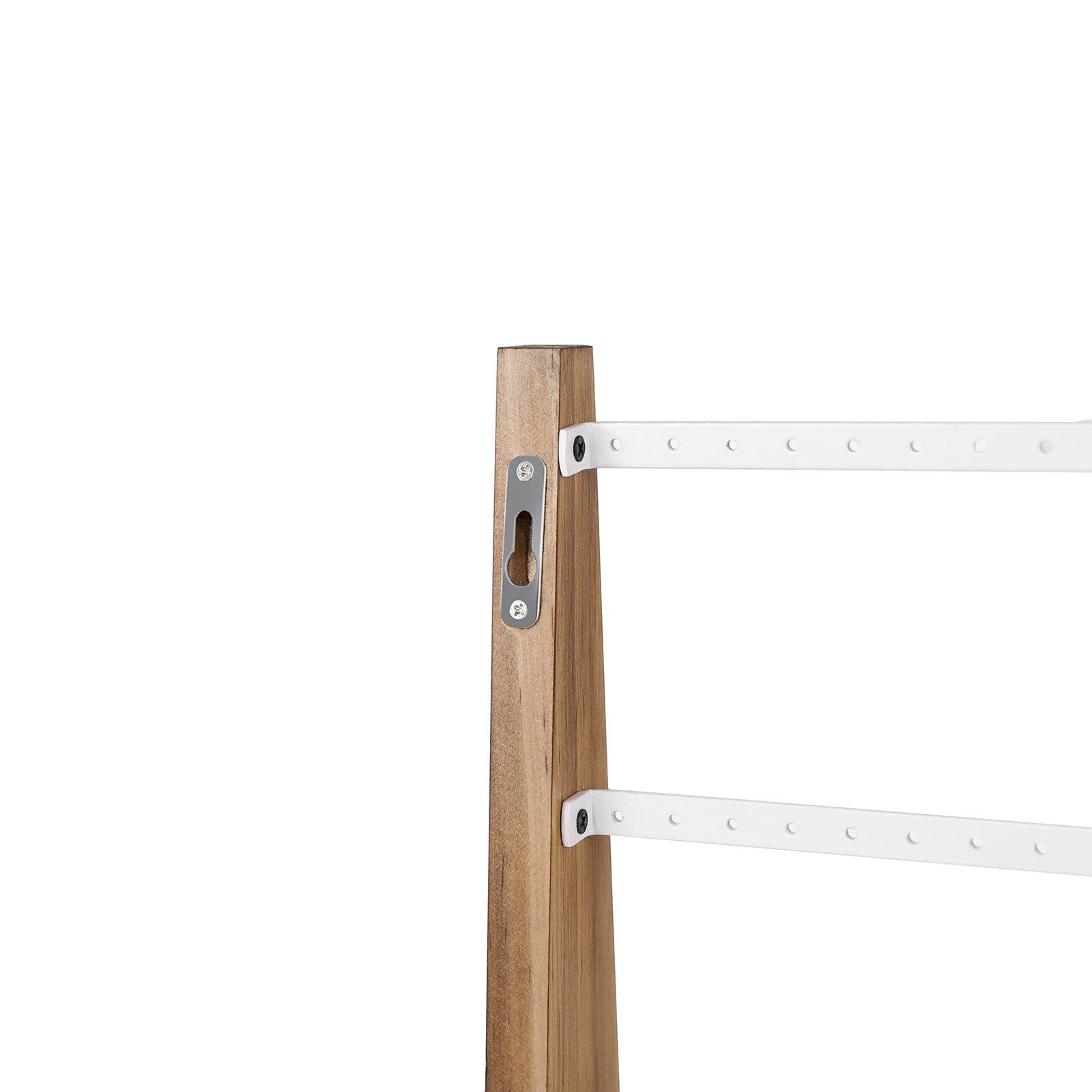 Wall-Mounted Jewellery Display Stand - Metal - Rustic Brown and White - Adjustable Angle