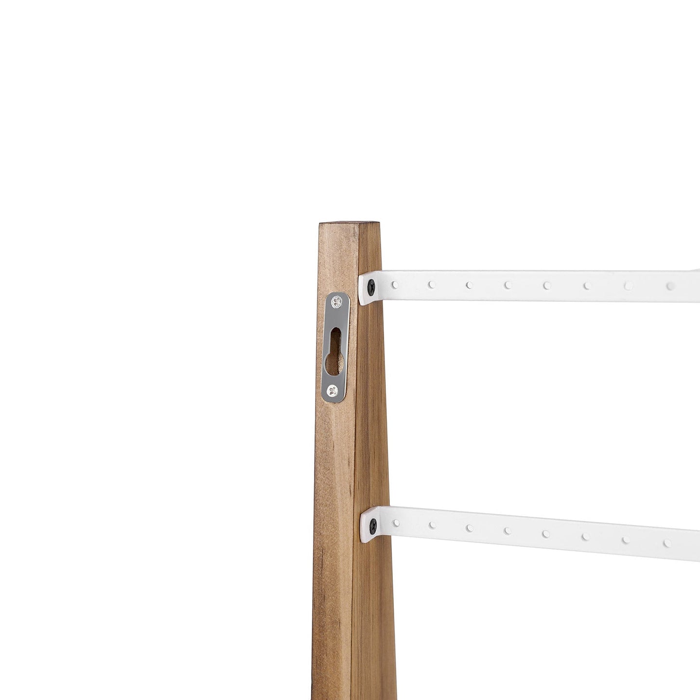 Wall-Mounted Jewellery Display Stand - Metal - Rustic Brown and White - Adjustable Angle