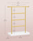 4-Tier Jewellery Stand - Metal - White and Gold - Includes Base Tray for Organizing Accessories