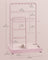 Jewellery Display Stand - Metal Frame - Jelly Pink - Velvet Tray and Multi-Holder Design