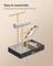 Jewellery Display Stand - Metal - Black - Includes Mirror and Multi-Functional Holders for Earrings