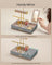 Jewellery Stand - Metal - Dove Grey and Gold - Organiser with Mirror and Earring/Necklace Holders