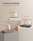 Jewellery Stand - Metal - Dove Grey and Gold - Organiser with Mirror and Earring/Necklace Holders