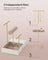Jewellery Display Stand - Metal - Black - Includes Mirror and Multi-Functional Holders for Earrings